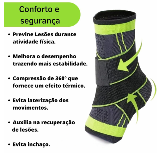Tornozeleira Compressão Ortopédica Ajustável (CORES SORTIDAS) - Imagem 3