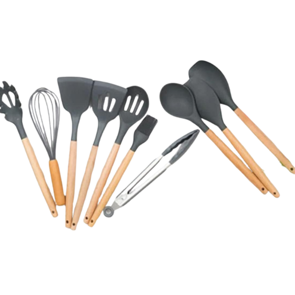 Kit Com 12 Utensílios De Cozinha Silicone - Image 3