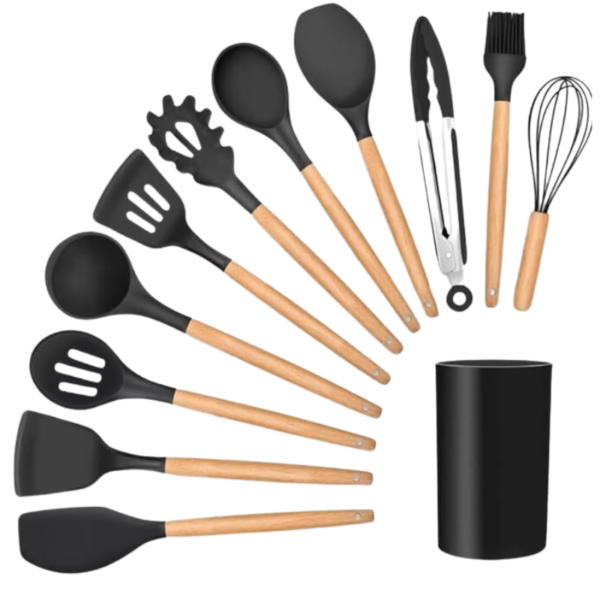 Kit Com 12 Utensílios De Cozinha Silicone